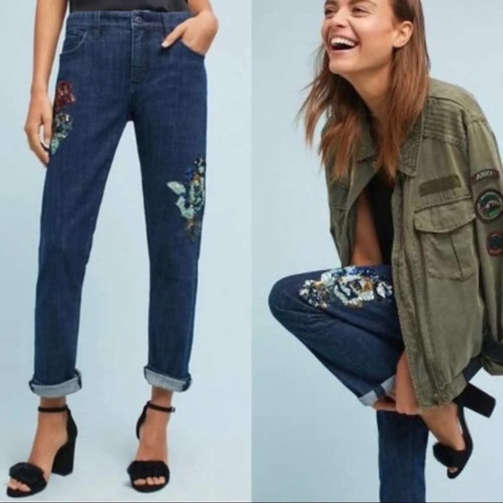 Pilcro &. the Letterpress Slim Boyfriend Sequin